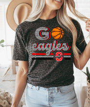 Load image into Gallery viewer, Go eagles basketball faux glitter