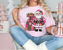 Load image into Gallery viewer, Pink leopard patchwork Santa