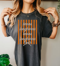 Load image into Gallery viewer, Texas Longhorns stripe bow coquette