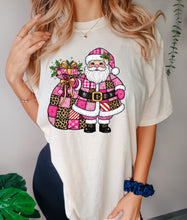 Load image into Gallery viewer, Pink leopard patchwork Santa
