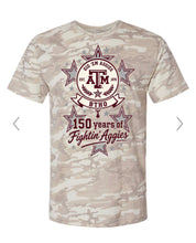 Load image into Gallery viewer, Aggies 150 years natural camo tee