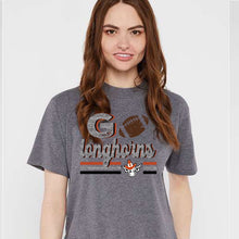 Load image into Gallery viewer, Go Longhorns faux glitter football design