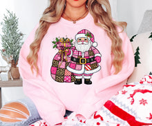 Load image into Gallery viewer, Pink leopard patchwork Santa