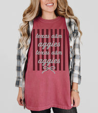 Load image into Gallery viewer, Texas A&M stripe bow coquette