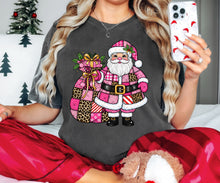 Load image into Gallery viewer, Pink leopard patchwork Santa