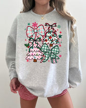 Load image into Gallery viewer, Pink plaid Christmas tree bow collage