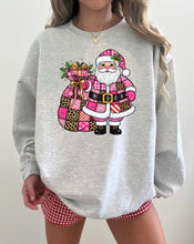 Load image into Gallery viewer, Pink leopard patchwork Santa