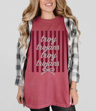 Load image into Gallery viewer, Troy Trojans stripe bow coquette