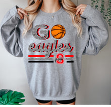 Load image into Gallery viewer, Go eagles basketball faux glitter