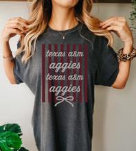 Load image into Gallery viewer, Texas A&M stripe bow coquette