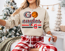 Load image into Gallery viewer, Go eagles basketball faux glitter