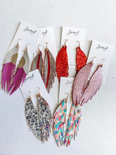 Load image into Gallery viewer, Jems by Jess Short Leather Feathers