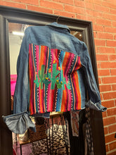 Load image into Gallery viewer, Denim/cactus on back Judith March Womens Jacket, Medium
