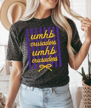 Load image into Gallery viewer, Umhb crusaders stripe bow coquette
