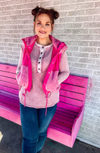 Load image into Gallery viewer, Pink Colorblock Sherpa vest
