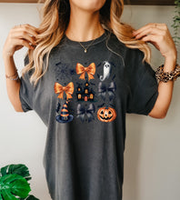 Load image into Gallery viewer, Orange and black coquette Halloween
