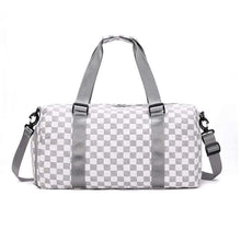 Load image into Gallery viewer, Checkered travel duffle
