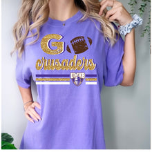 Load image into Gallery viewer, Crusaders Football Faux glitter design
