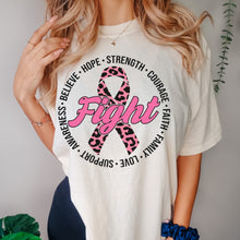 Load image into Gallery viewer, Breast Cancer Leopard Ribbon Tee
