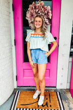 Load image into Gallery viewer, High waist twill mineral wash shorts
