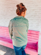 Load image into Gallery viewer, Olive Pearl shacket
