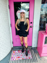 Load image into Gallery viewer, Black tie back romper
