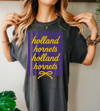Load image into Gallery viewer, Holland Hornets stripe bow coquette
