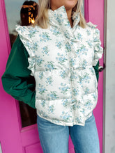 Load image into Gallery viewer, Ruffle puffer vest
