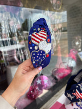 Load image into Gallery viewer, Red white Blue Boujee Headbands
