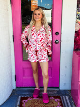 Load image into Gallery viewer, Santa Wreath Print Velour Pajamas
