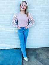 Load image into Gallery viewer, Studded straight leg jeans
