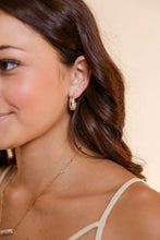 Load image into Gallery viewer, Tan marble hoops
