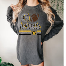 Load image into Gallery viewer, Gatesville Hornets faux glitter football design
