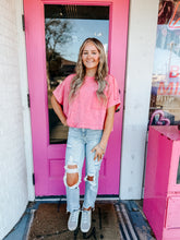 Load image into Gallery viewer, Acid wash pocket oversized crop tee

