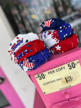 Load image into Gallery viewer, Red white Blue Boujee Headbands
