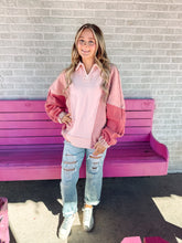Load image into Gallery viewer, Colorblock French Terry oversized top
