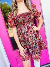 Load image into Gallery viewer, Floral organza babydoll dress
