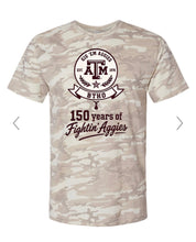 Load image into Gallery viewer, Aggies 150 years natural camo tee
