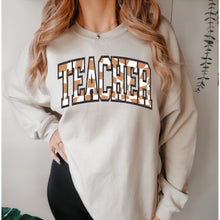 Load image into Gallery viewer, Teacher checkered varsity tee/sweatshirt
