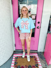 Load image into Gallery viewer, Baseball Lace Bow Oversized Tee
