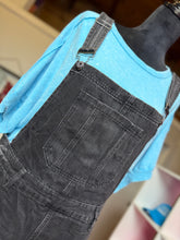 Load image into Gallery viewer, Black Relaxed fit cuffed overalls
