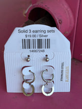 Load image into Gallery viewer, Solid 3 earring sets
