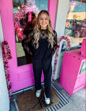 Load image into Gallery viewer, Fleece bow jumpsuit w/pockets
