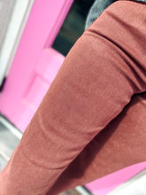 Load image into Gallery viewer, Chocolate Mid Rise Ankle Wide Pants In Lurex Fabric
