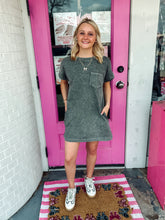 Load image into Gallery viewer, Halo Washed Premium Cotton T-shirts Dress
