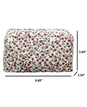 Load image into Gallery viewer, Quilted Floral Cosmetic Pouch Bag
