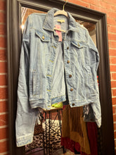 Load image into Gallery viewer, Denim fringe Turquoise Haven Womens Jacket, Small
