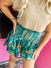 Load image into Gallery viewer, Green leopard shorts
