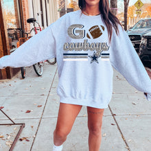 Load image into Gallery viewer, Go Cowboys faux glitter football design
