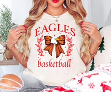 Load image into Gallery viewer, Eagles basketball bow coquette
